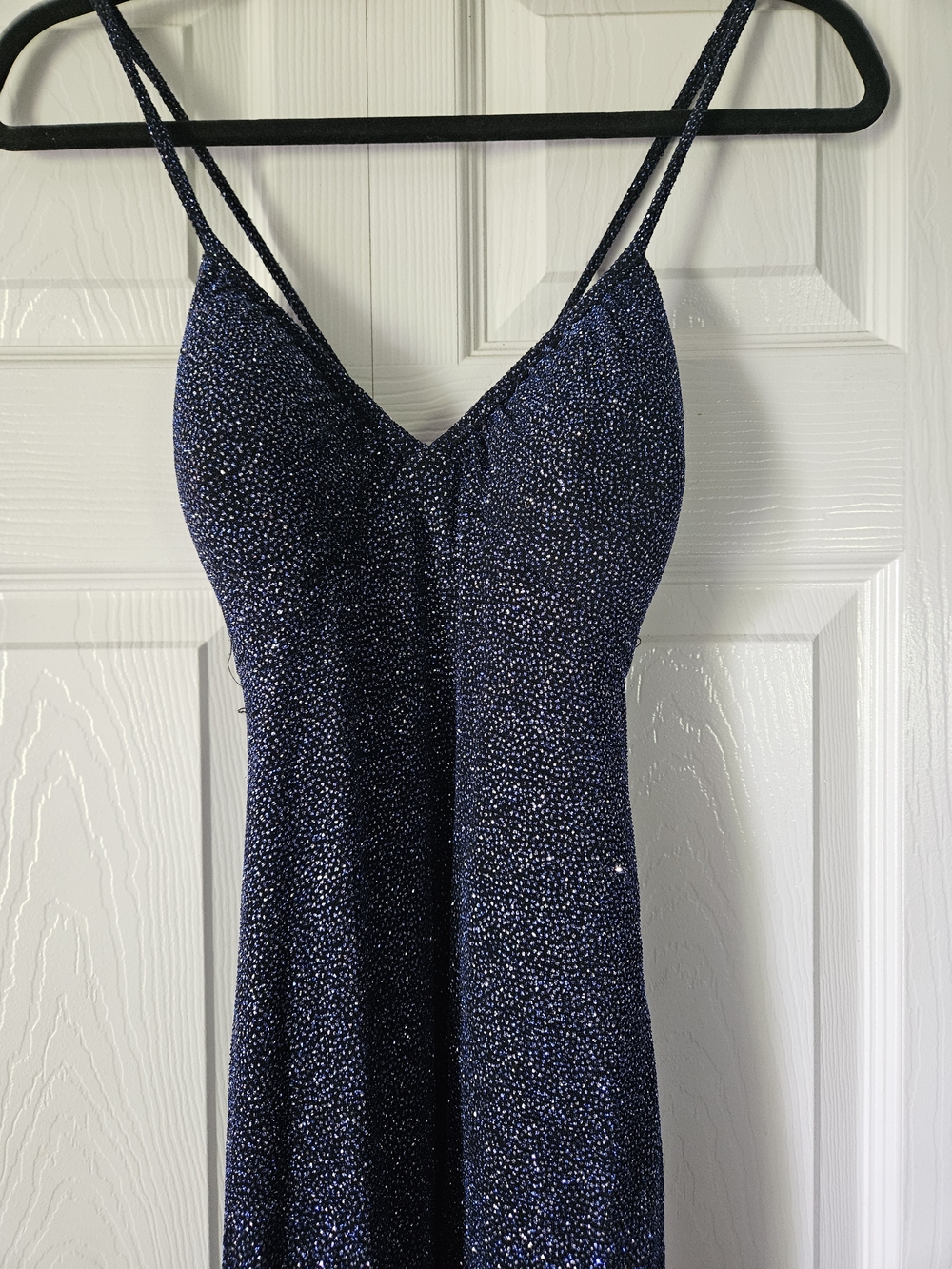 Y2K Navy Balue Glitter Maxi Dress from Jump Apparel Size 3/4 Womens